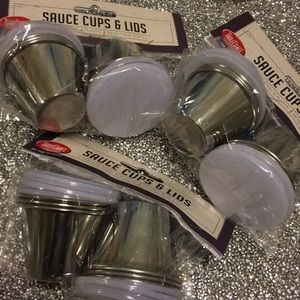 Stainless steel Make up cups & lids- Brand new